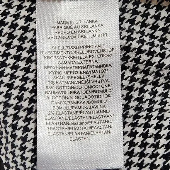 Lauren Ralph Lauren Black White Houndstooth Ankle Pants Career Dark Academia 14 - Picture 8 of 12